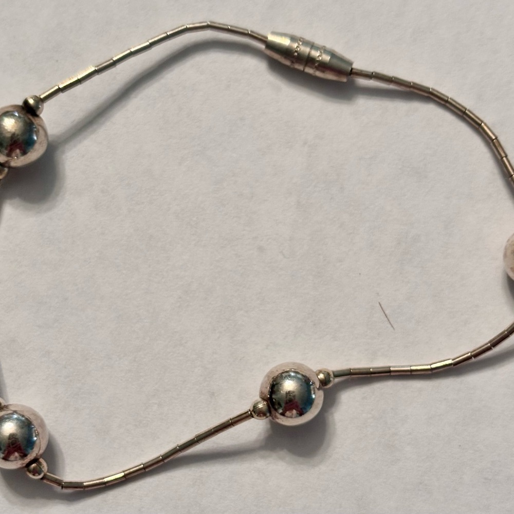 Silver Beaded Bracelet